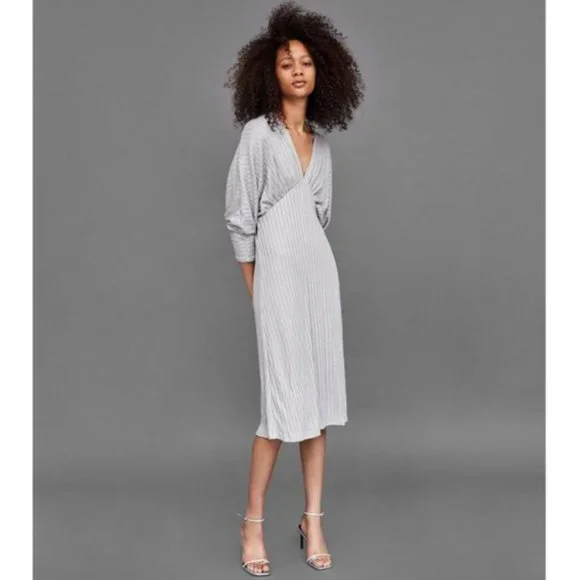 slim fit dress slacks Zara Cross Waist Jersey Dress-Black main image 1